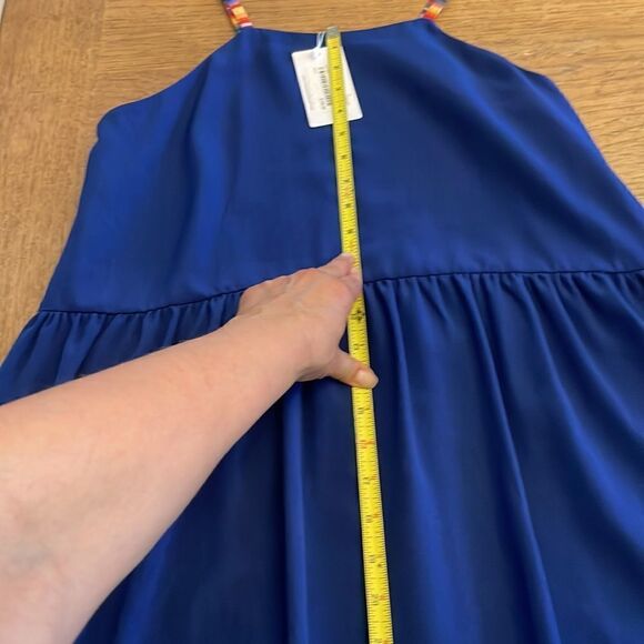 CROSBY BY MOLLIE BURCH SOLID BLUE ELLA DRESS WITH RAINBOW STRAPS.  NEW W… - Picture 7 of 12